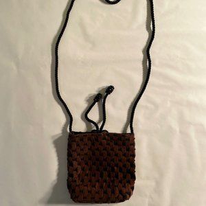 "The Night Shift" Small Basketweave Crossbody Bag
